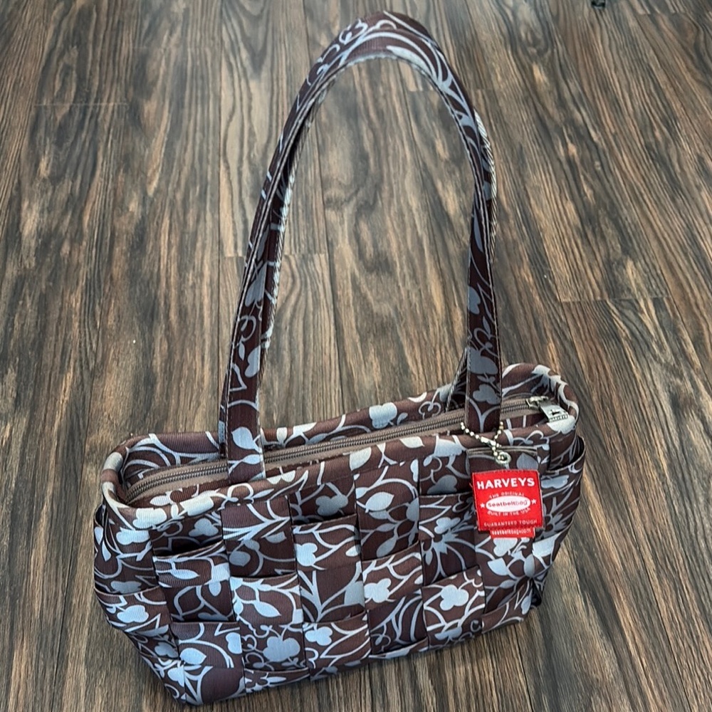 Harvey’s Floral Brown and Gray Women's Tote Bag - Picture 8 of 10